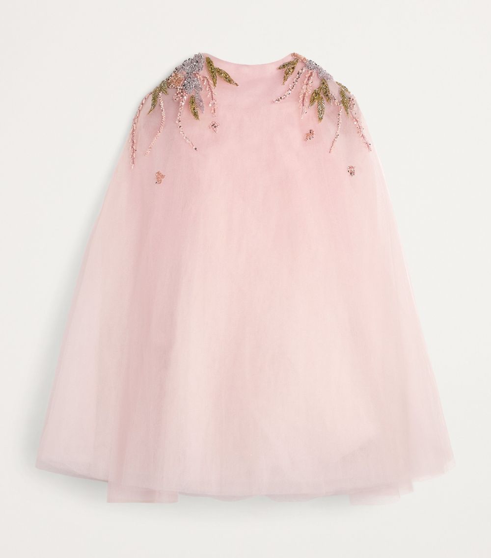 Mischka Aoki Kids Mischka Aoki Kids Tulle Embellished Cape Dress (6-12 Years)