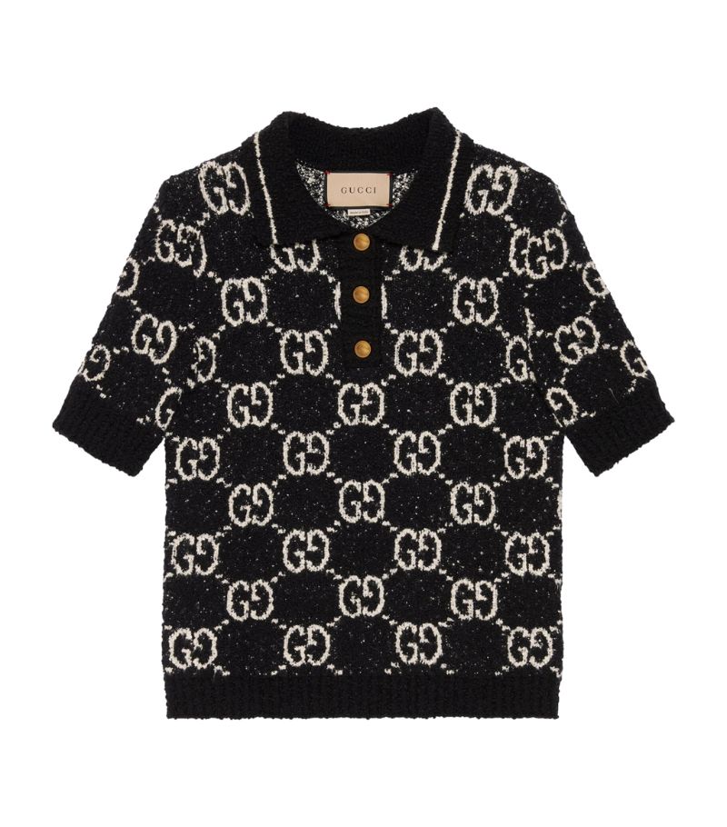 Gucci Gucci Cotton Gg Jacquard Polo Shirt