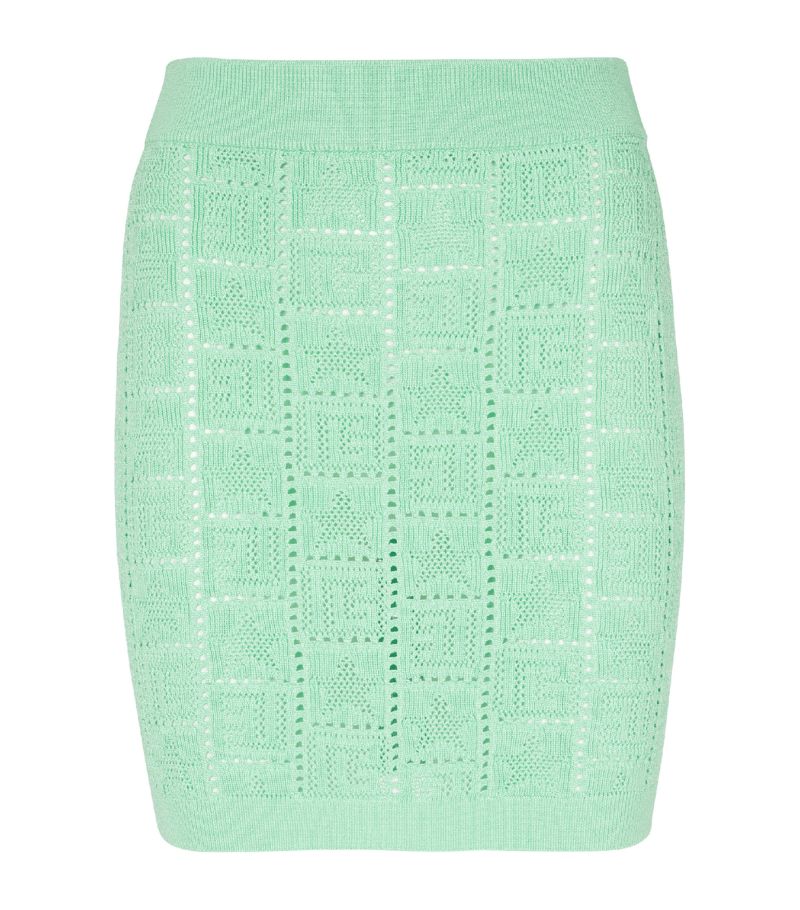 Balmain Balmain Jacquard Monogram Mini Skirt