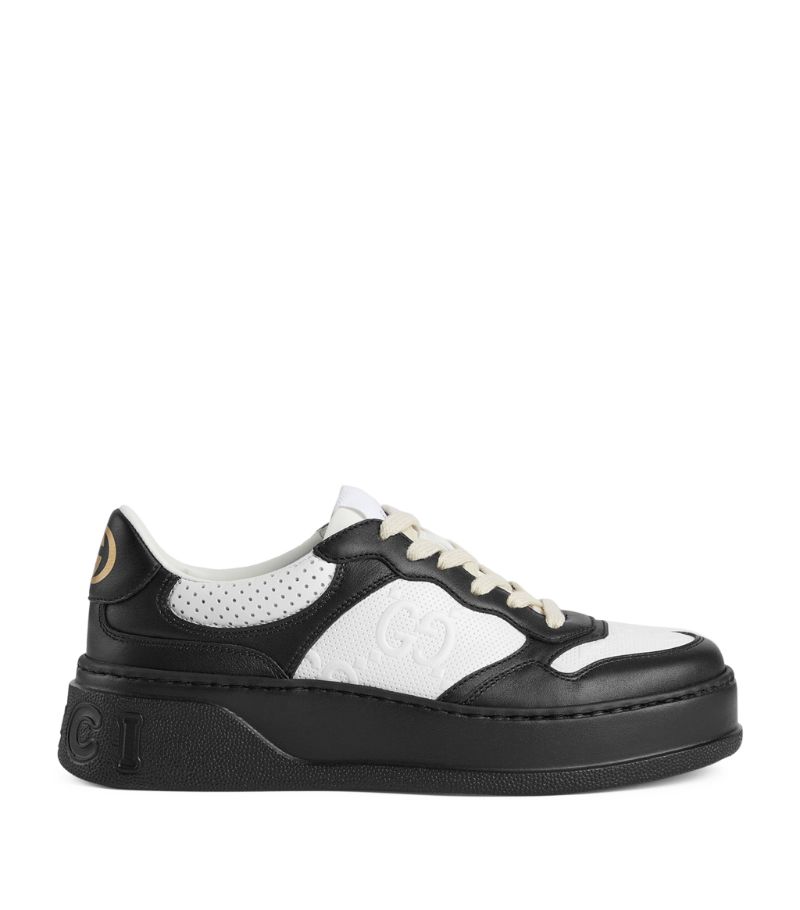 Gucci Gucci Leather Gg Embossed Sneakers