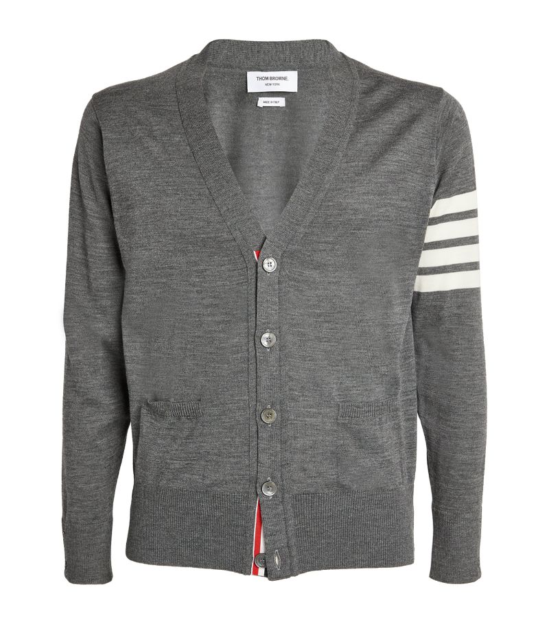 Thom Browne Thom Browne Virgin Wool 4-Bar Stripe Cardigan