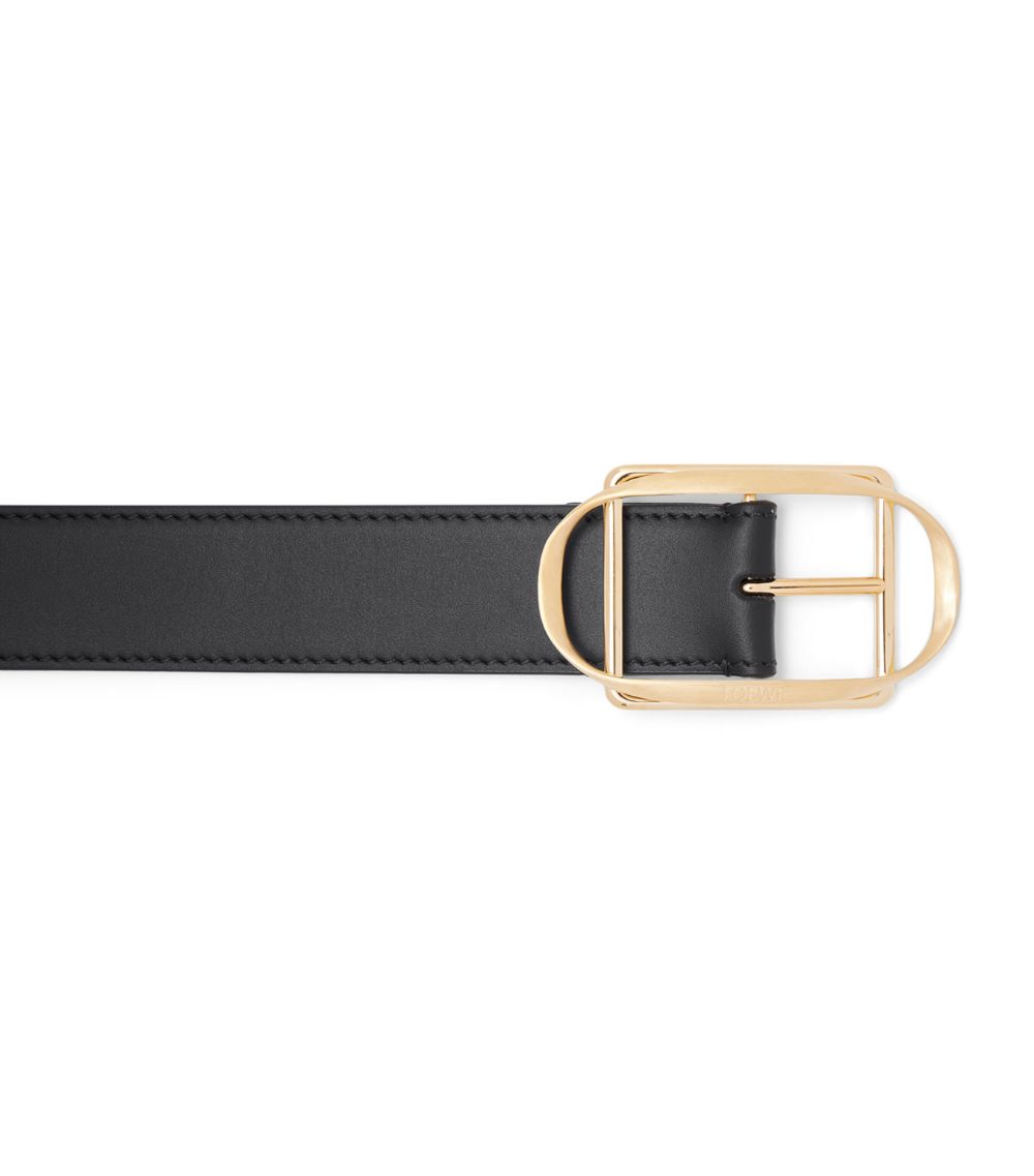 Loewe Loewe Leather Curved-Buckle Belt