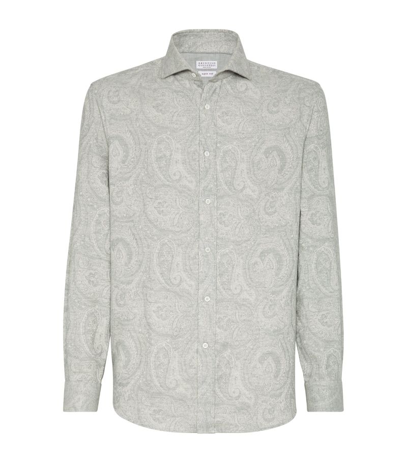 Brunello Cucinelli Brunello Cucinelli Cotton Paisley-Jacquard Shirt