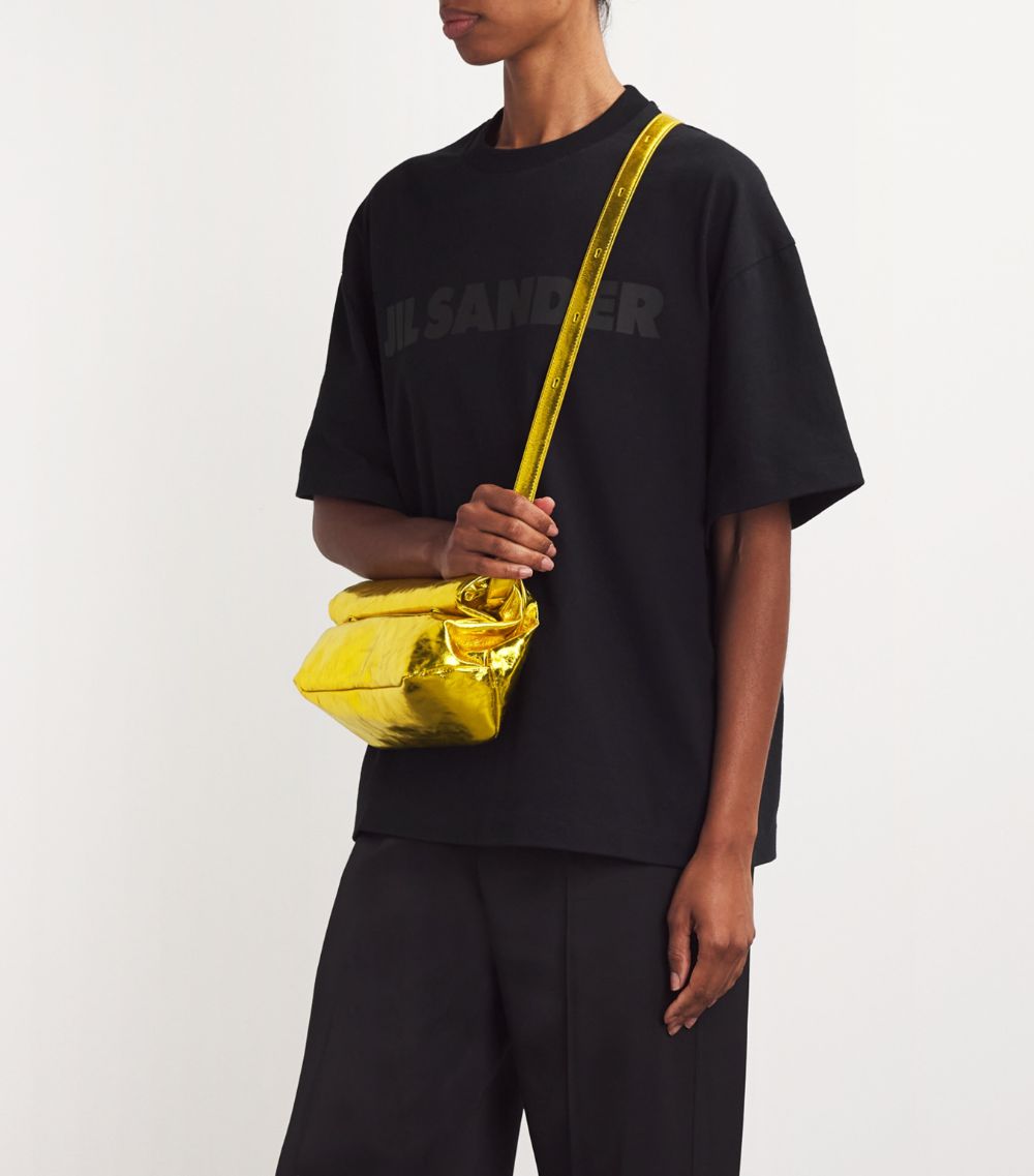 Jil Sander Jil Sander Small Leather Rollup Cross-Body Bag