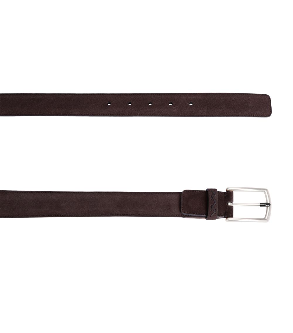 zegna Zegna Suede Triple Stitch Belt