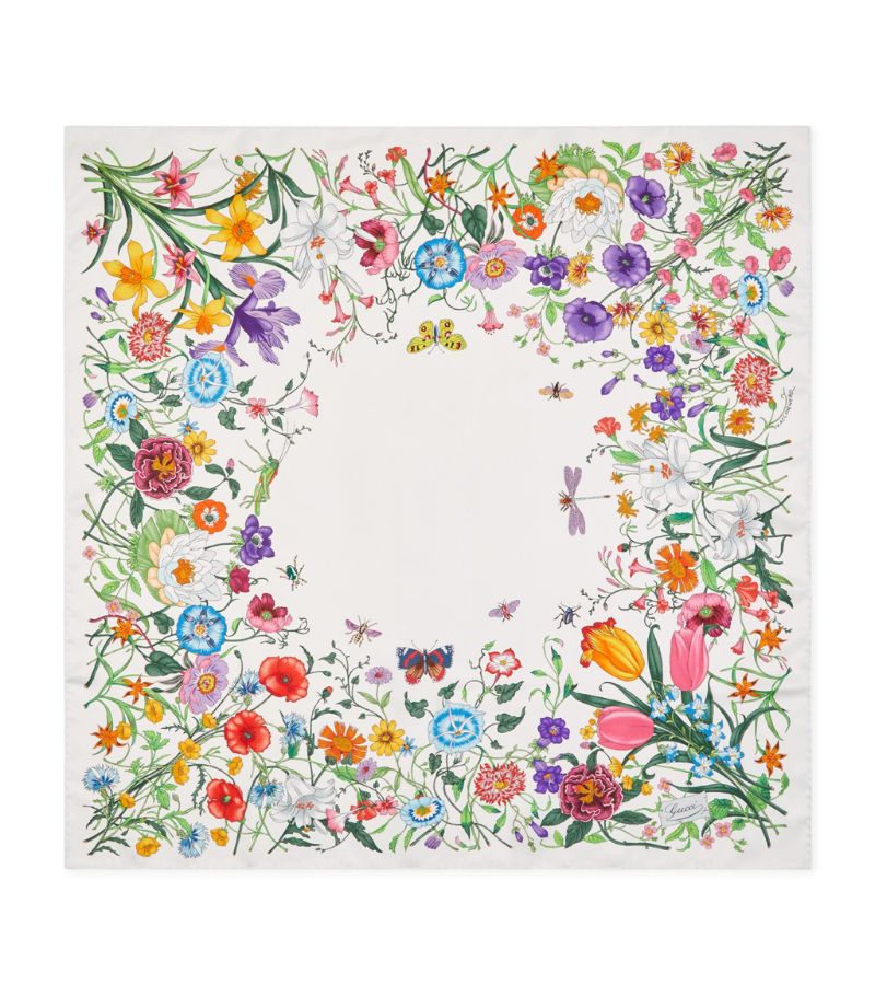 Gucci Gucci Silk Flora Scarf