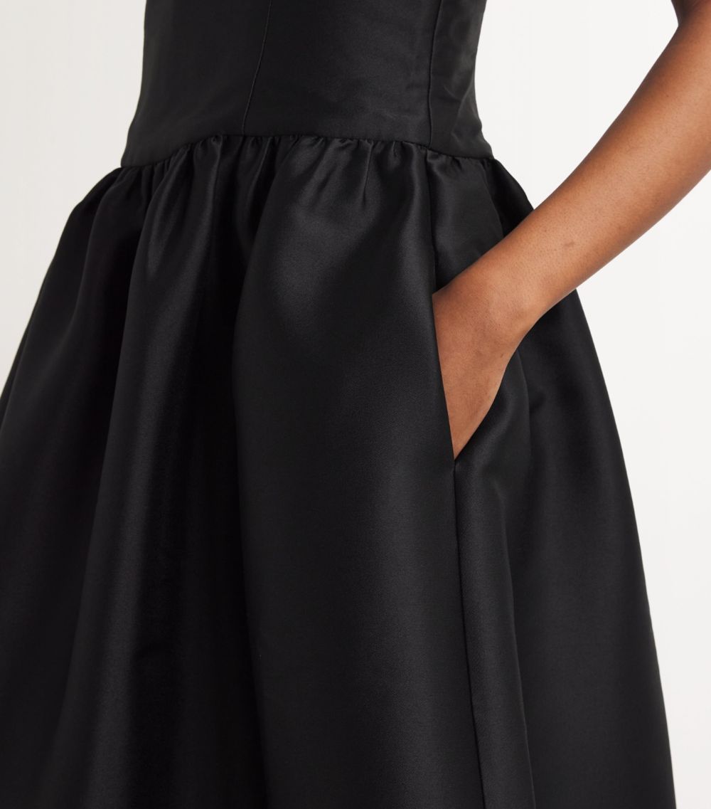 Self-Portrait Self-Portrait Satin Taffeta Midi Dress