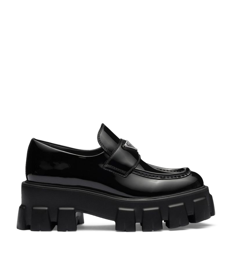 Prada Prada Leather Triangle Loafers 55