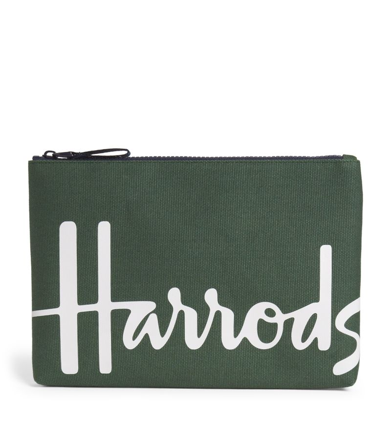 Harrods Harrods Medium Cotton Logo Pouch