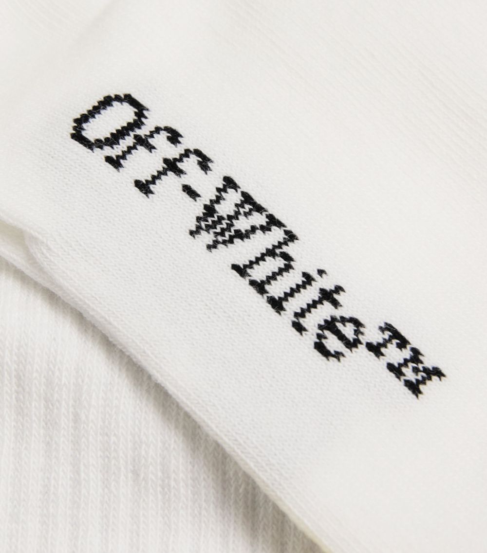 Off-White Kids Off-White Kids Bookish Logo Socks