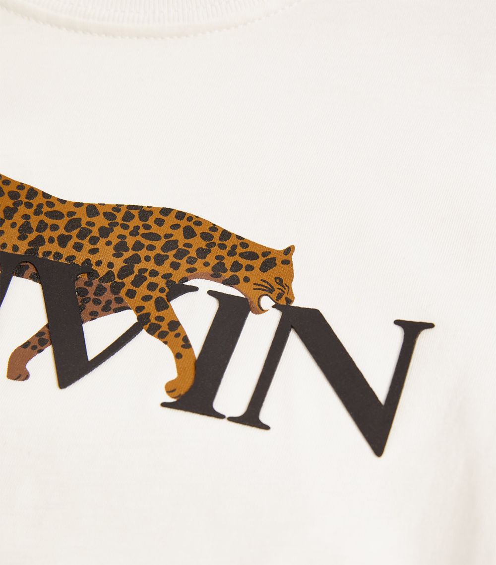 Lanvin Enfant Lanvin Enfant Leopard Logo T-Shirt (4-14 Years)