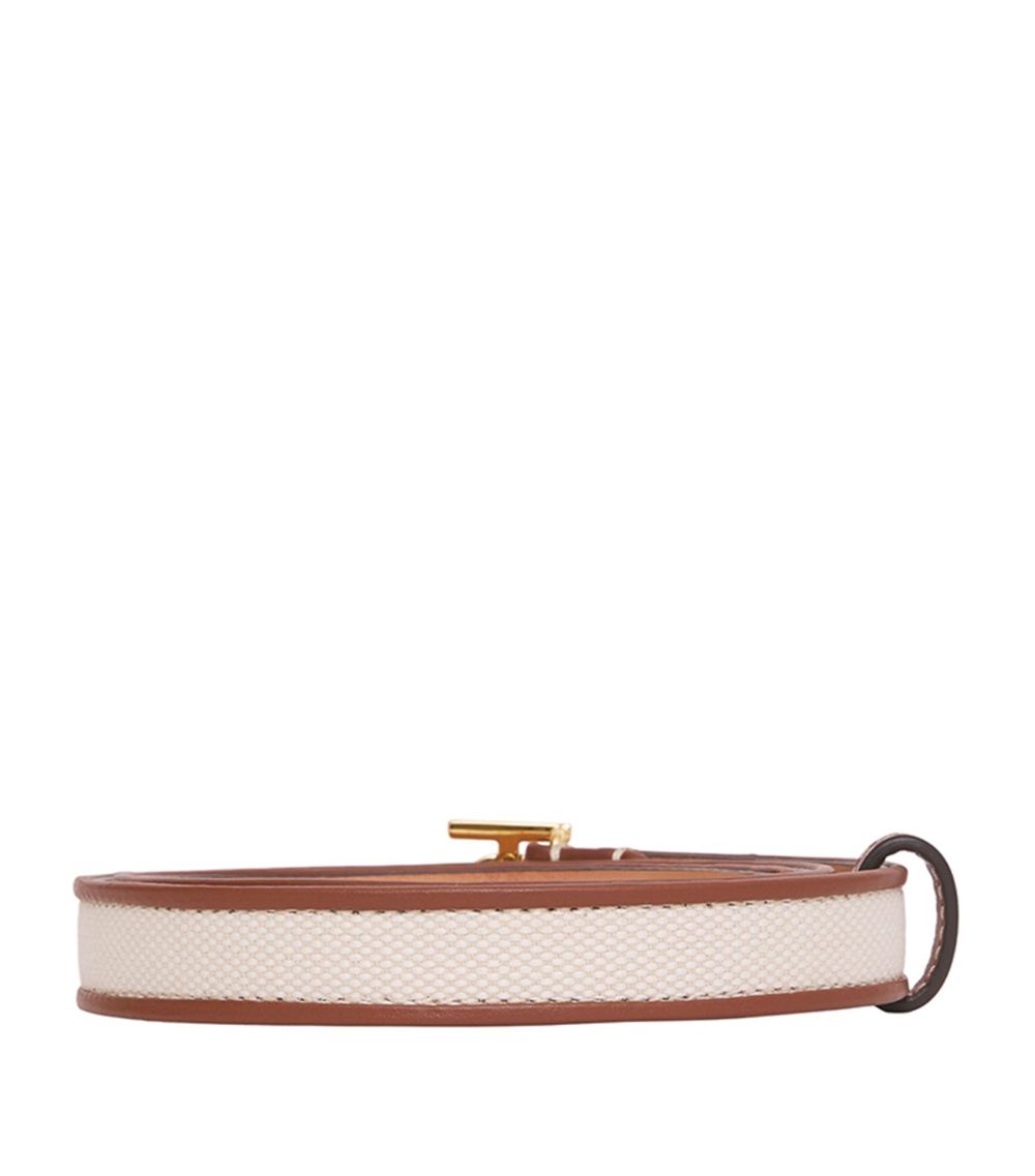 Burberry Burberry Canvas And Leather Tb Monogram Belt