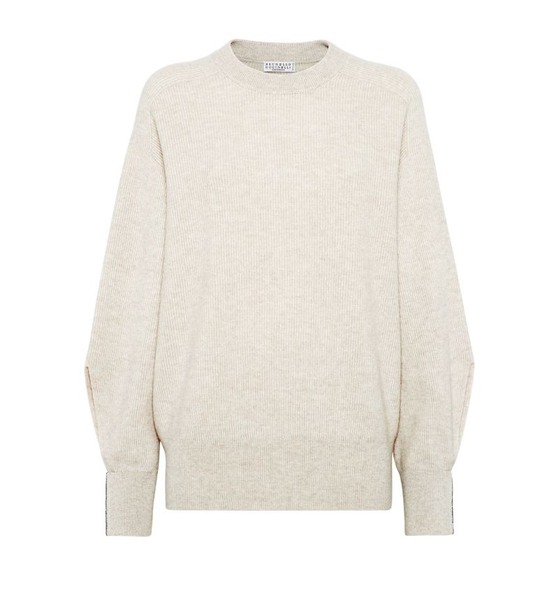 Brunello Cucinelli Brunello Cucinelli Cashmere Monili-Trim Sweater