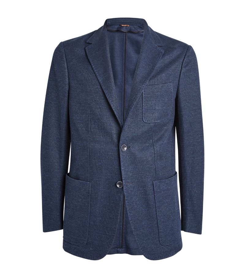 Canali Canali Cotton-Linen Single-Breasted Blazer