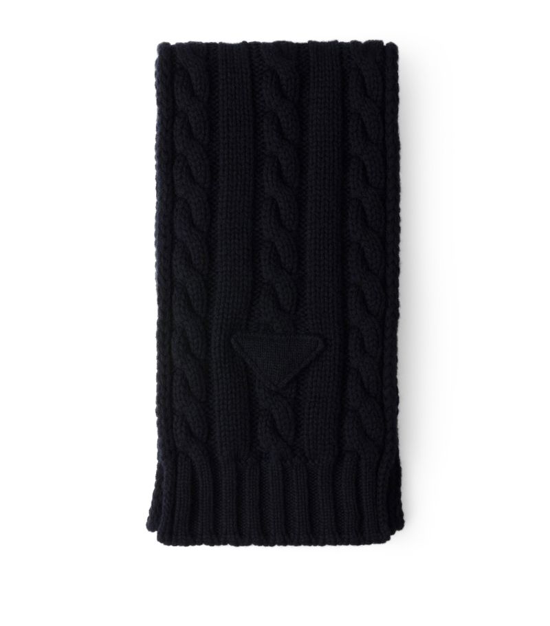 Prada Prada Cashmere Cable-Knit Scarf