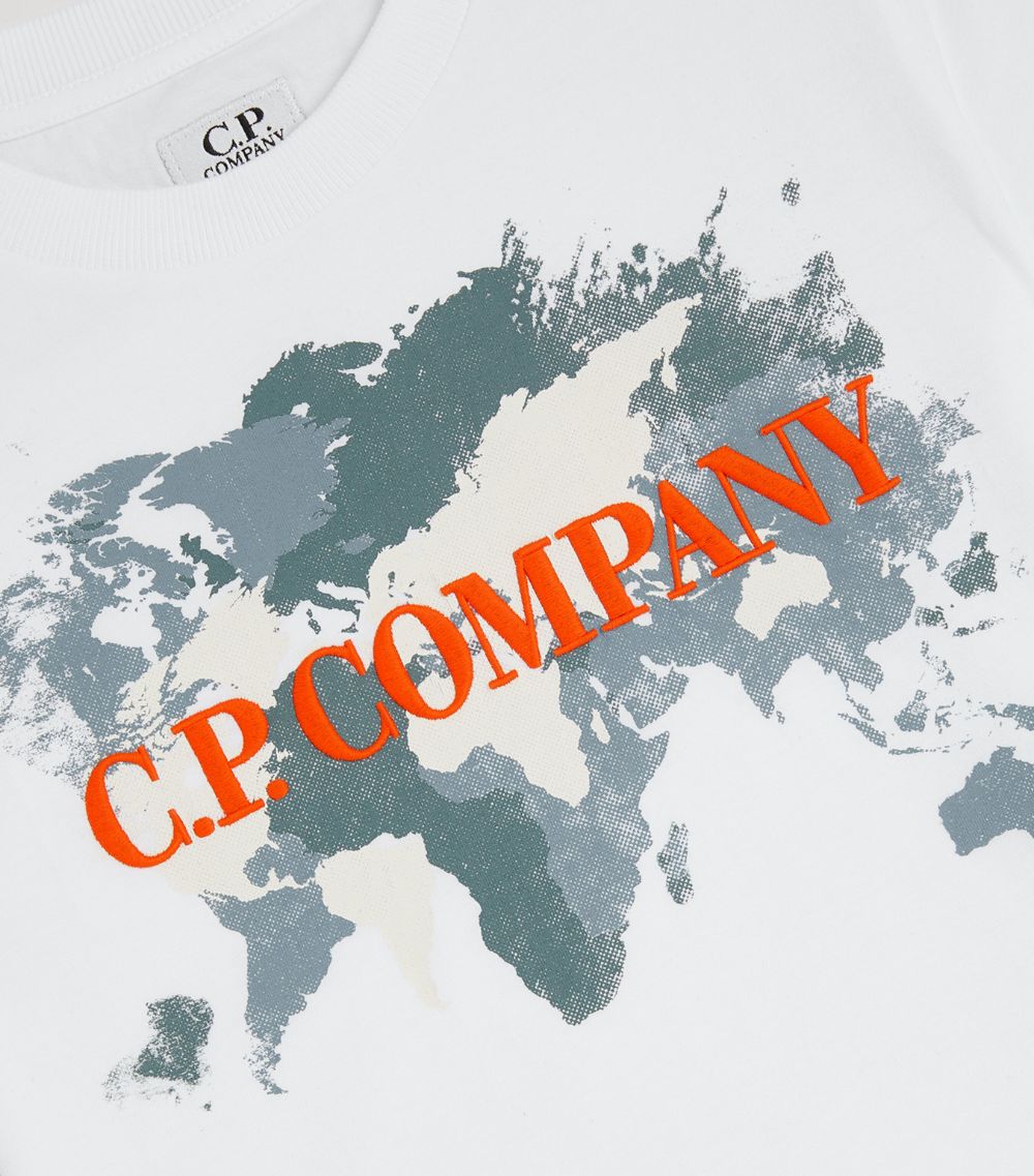 C.P. Company Kids C.P. Company Kids Cotton World-Logo T-Shirt (4-14 Years)