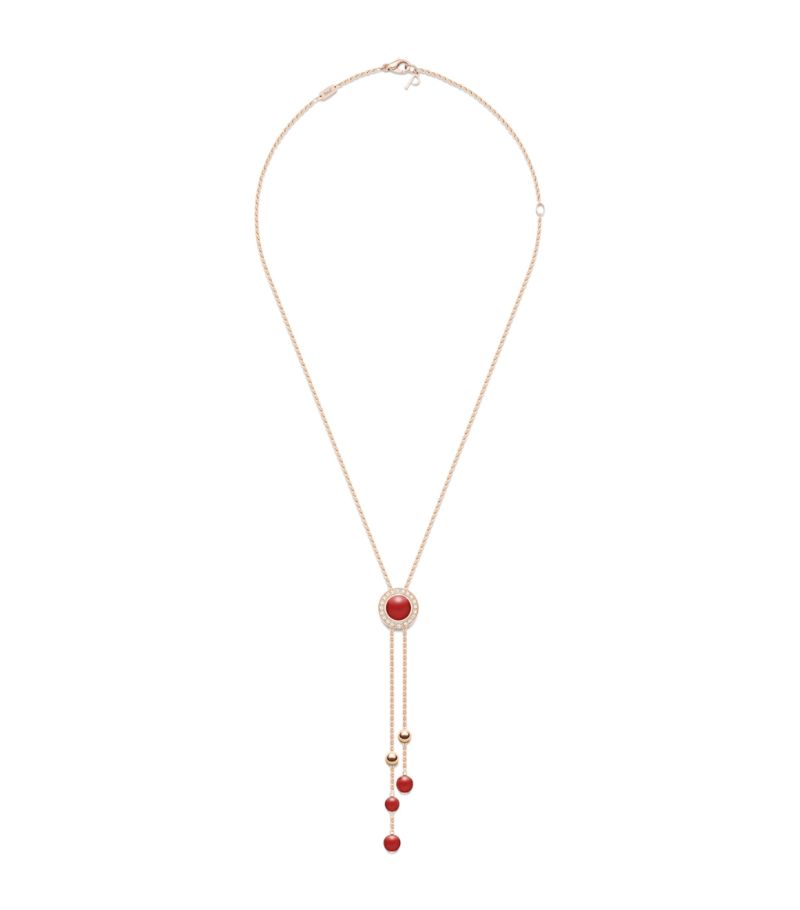 Piaget Piaget Rose Gold, Diamond And Carnelian Possession Pendant Necklace