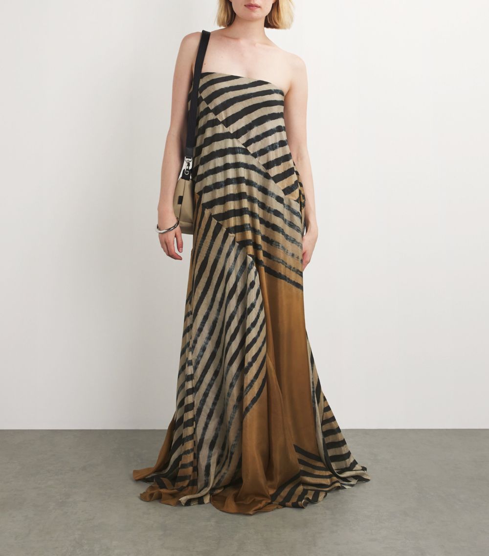  Delos Silk Striped Elora Dress