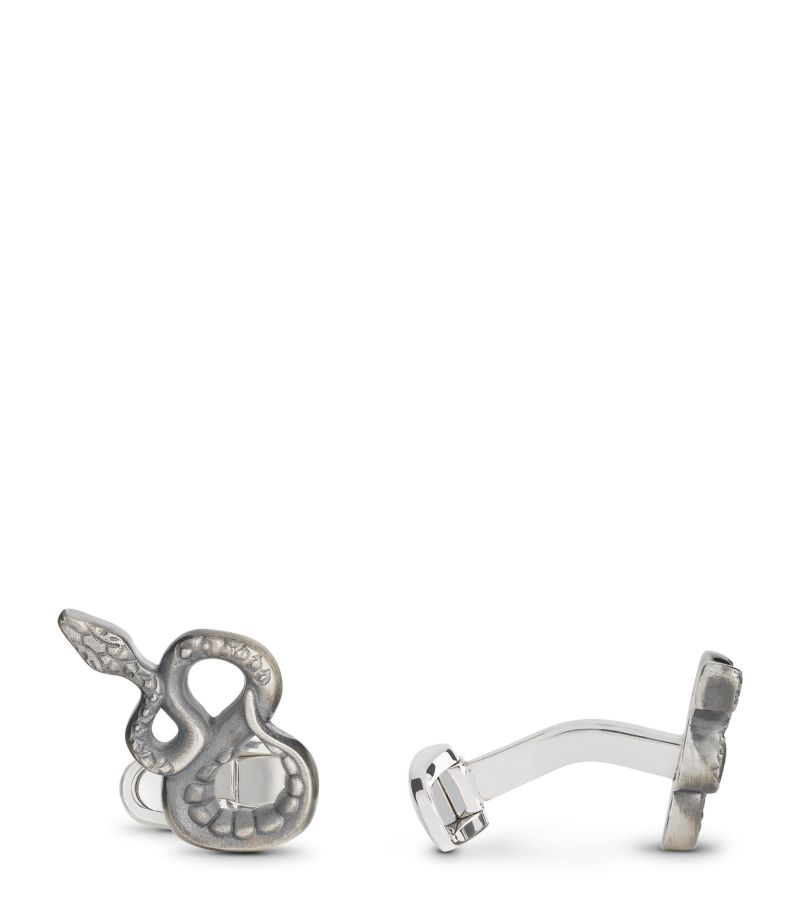 Montblanc Montblanc Stainless Steel The Legends Of The Zodiac Snake Cufflinks