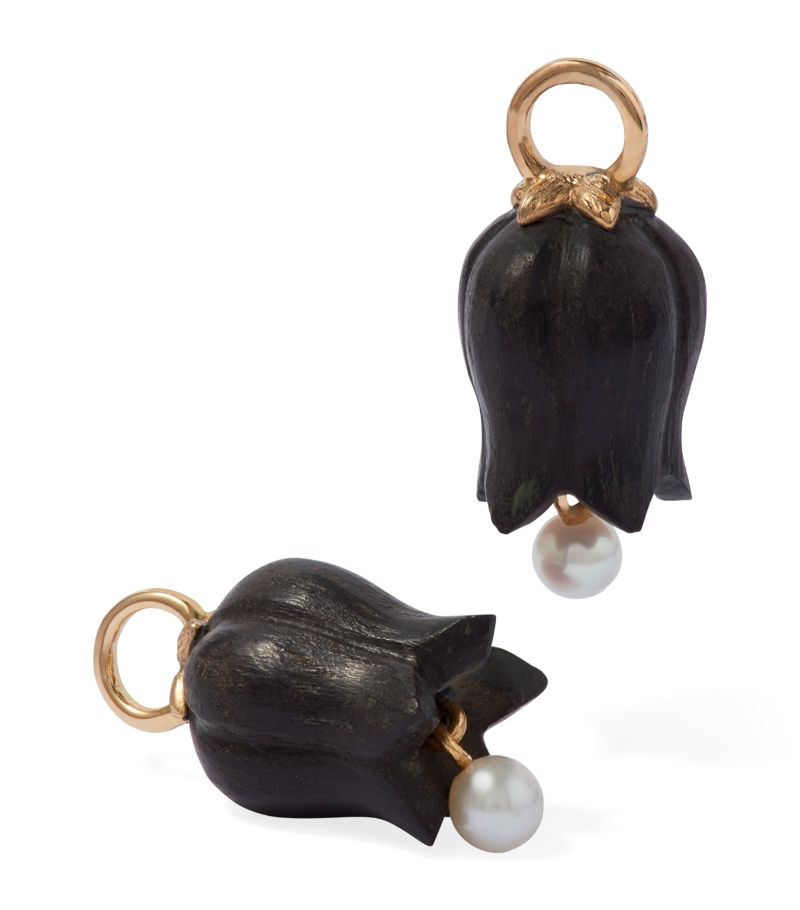 Annoushka Annoushka Yellow Gold and Ebony Tulip Earring Drops