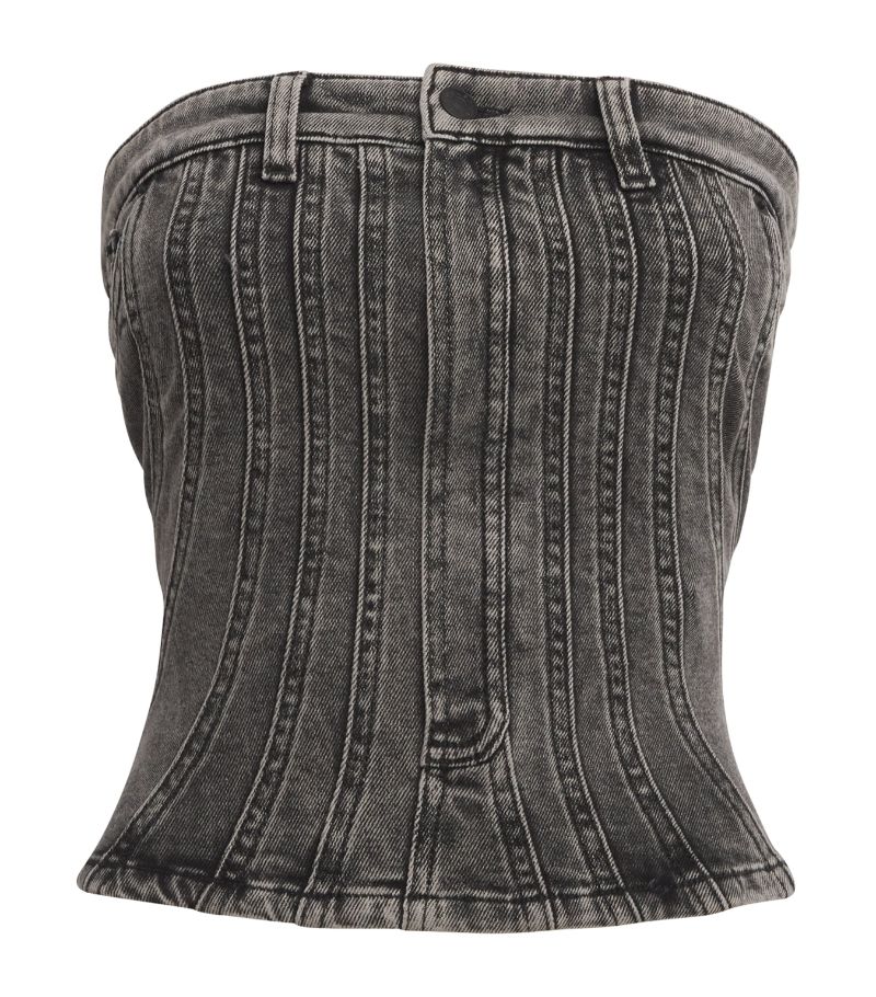 Mugler Mugler Denim Corset Top