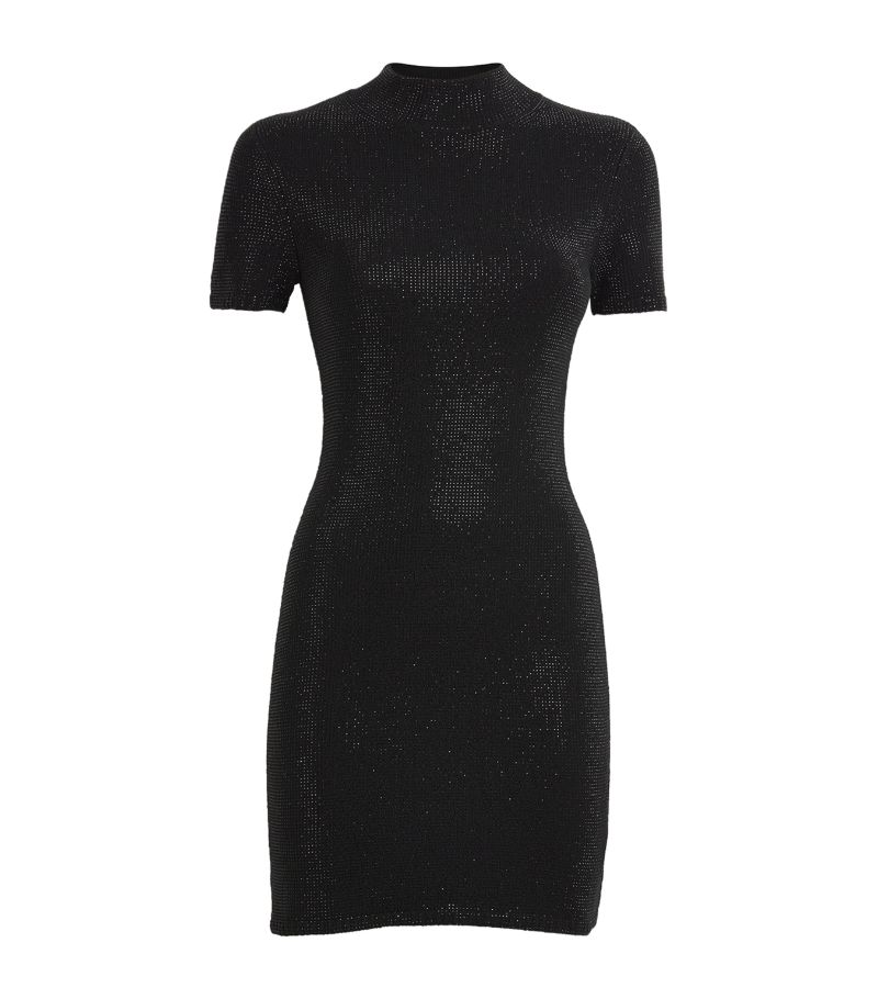 Alexander Wang Alexander Wang Wool-Blend Crystal Mini Dress