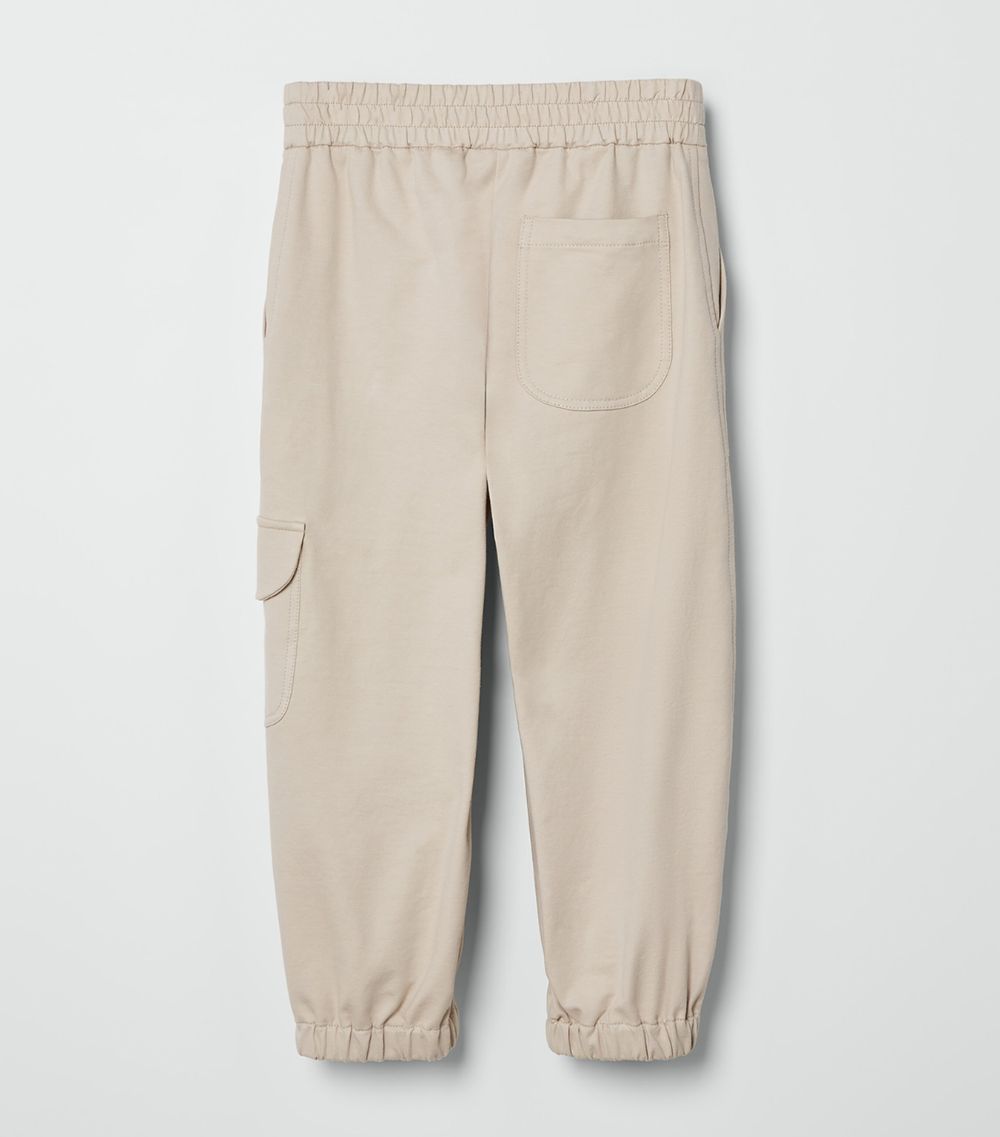 Brunello Cucinelli Kids Brunello Cucinelli Kids Stretch-Cotton Cargo Sweatpants (4-12 Years)