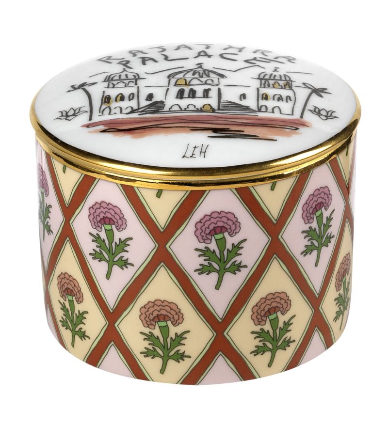 Ginori Ginori 1735 X Luke Edward Hall Porcelain Rajathra Palace Trinket Box