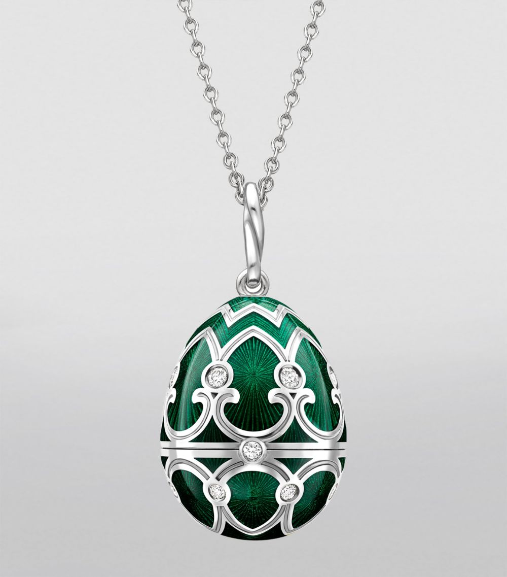 Fabergé Fabergé White Gold and Diamond Heritage Turtle Necklace