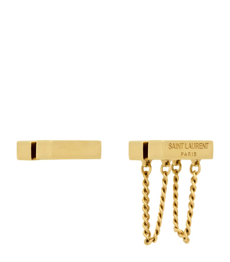 Saint Laurent Saint Laurent Asymmetric Chain Earrings