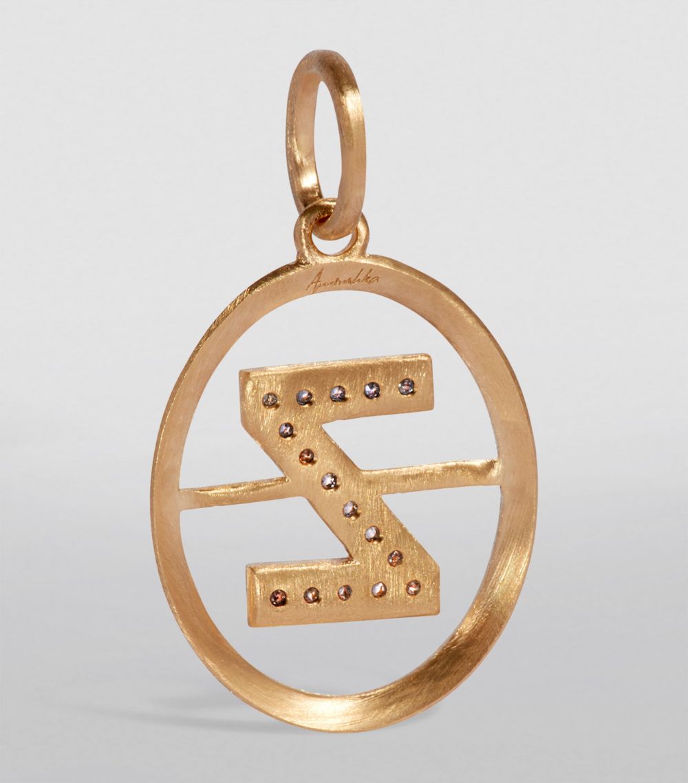 Annoushka Annoushka Yellow Gold And Diamond Initial Z Pendant