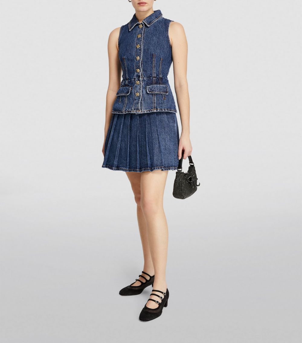 Self-Portrait Self-Portrait Denim Tailored Mini Dress