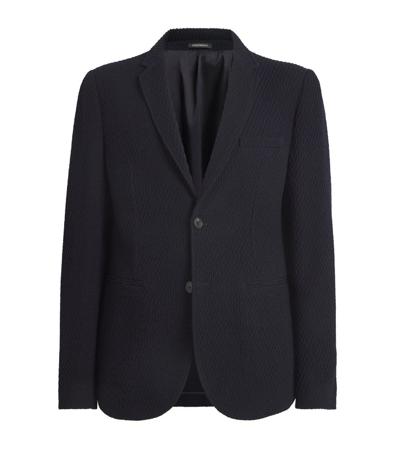 Emporio Armani Emporio Armani Virgin Wool Textured Blazer