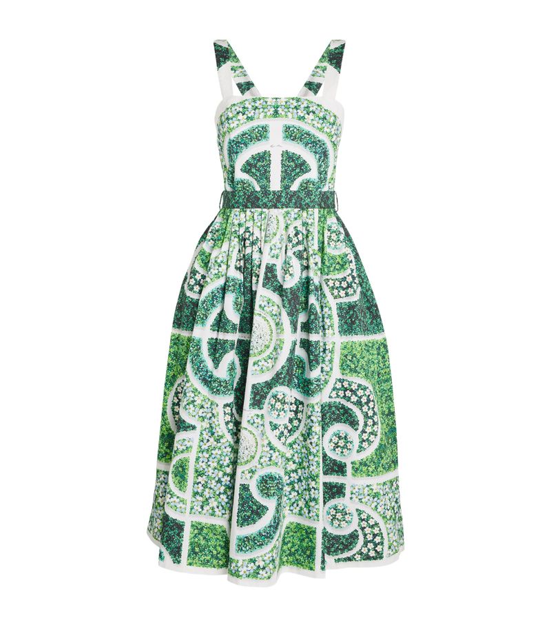 Mary Katrantzou Mary Katrantzou Green Topiary Midi Dress