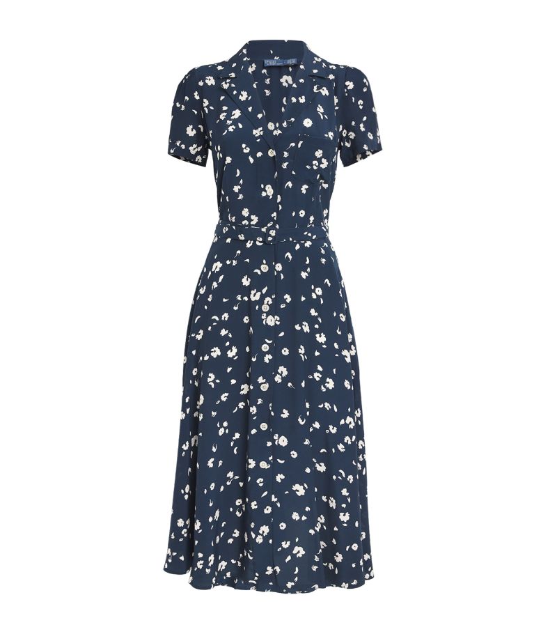 Polo Ralph Lauren Polo Ralph Lauren Viscose Patterned Midi Dress