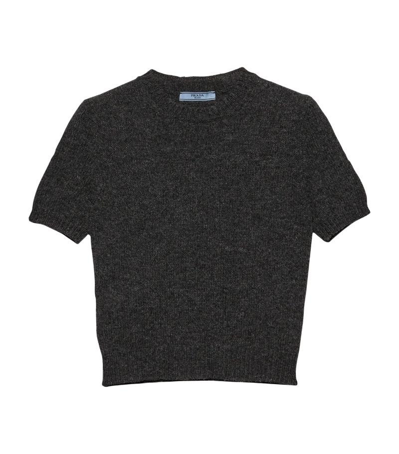 Prada Prada Cashmere Short-Sleeve Sweater