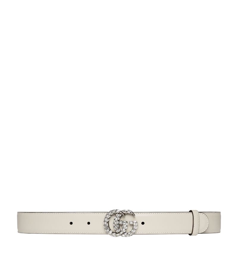 Gucci Gucci Thin Embellished Gg Marmont Belt