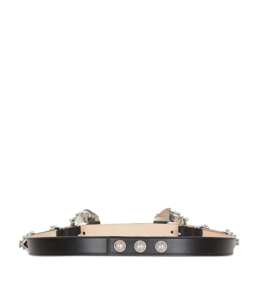 Balmain Balmain Leather Embellished Western Belt