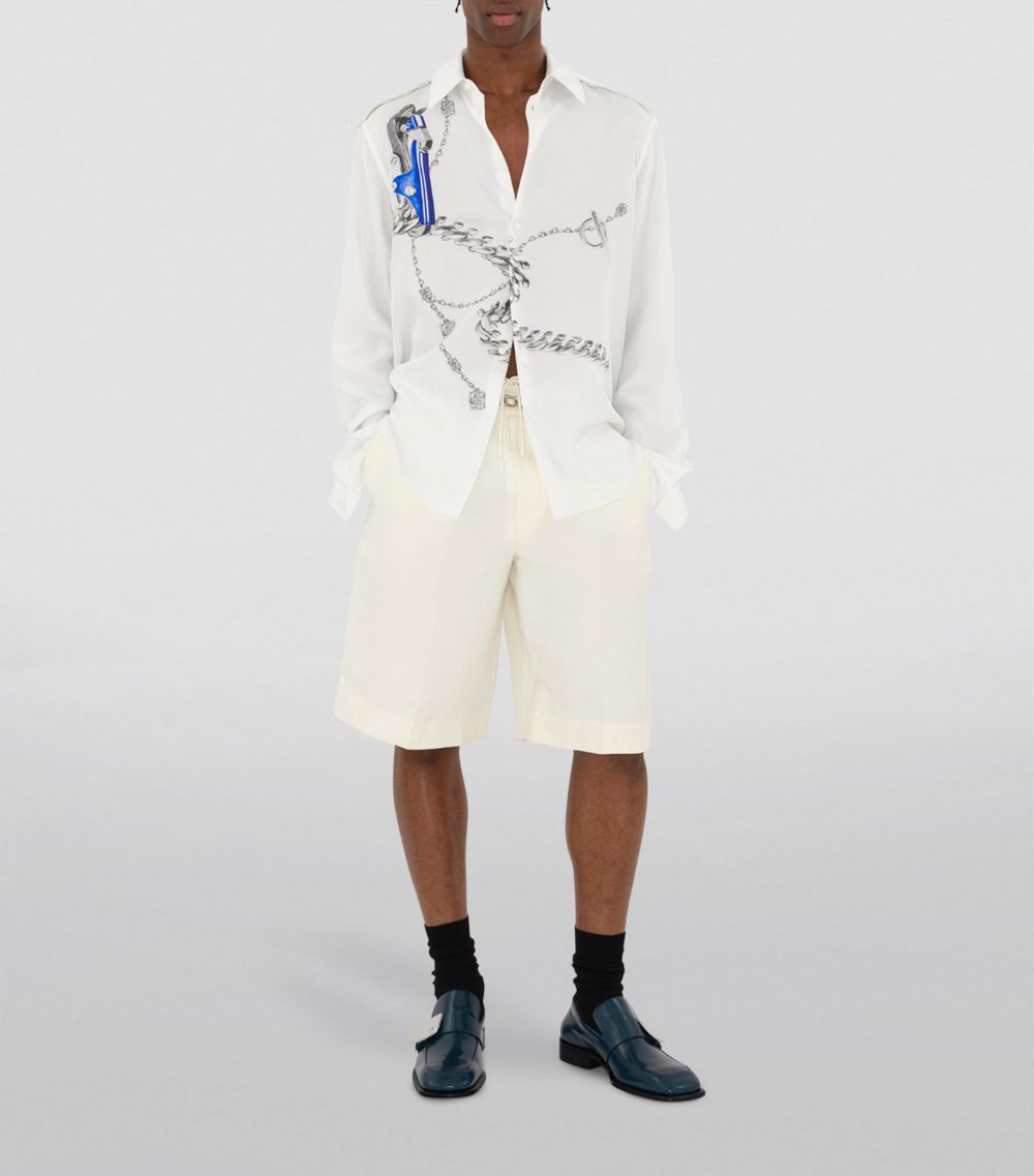 Burberry Burberry Paper-Blend Tailored Shorts