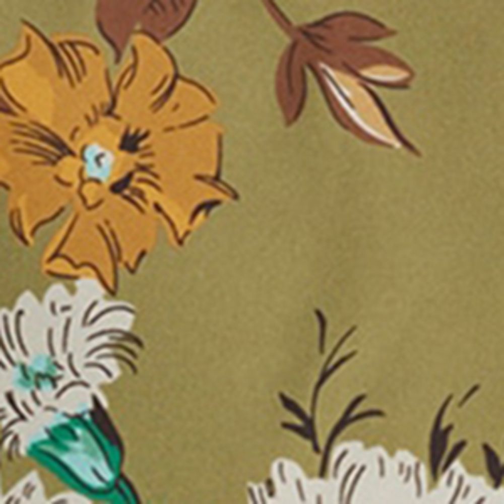 Prada Prada Silk Twill Floral Midi Skirt