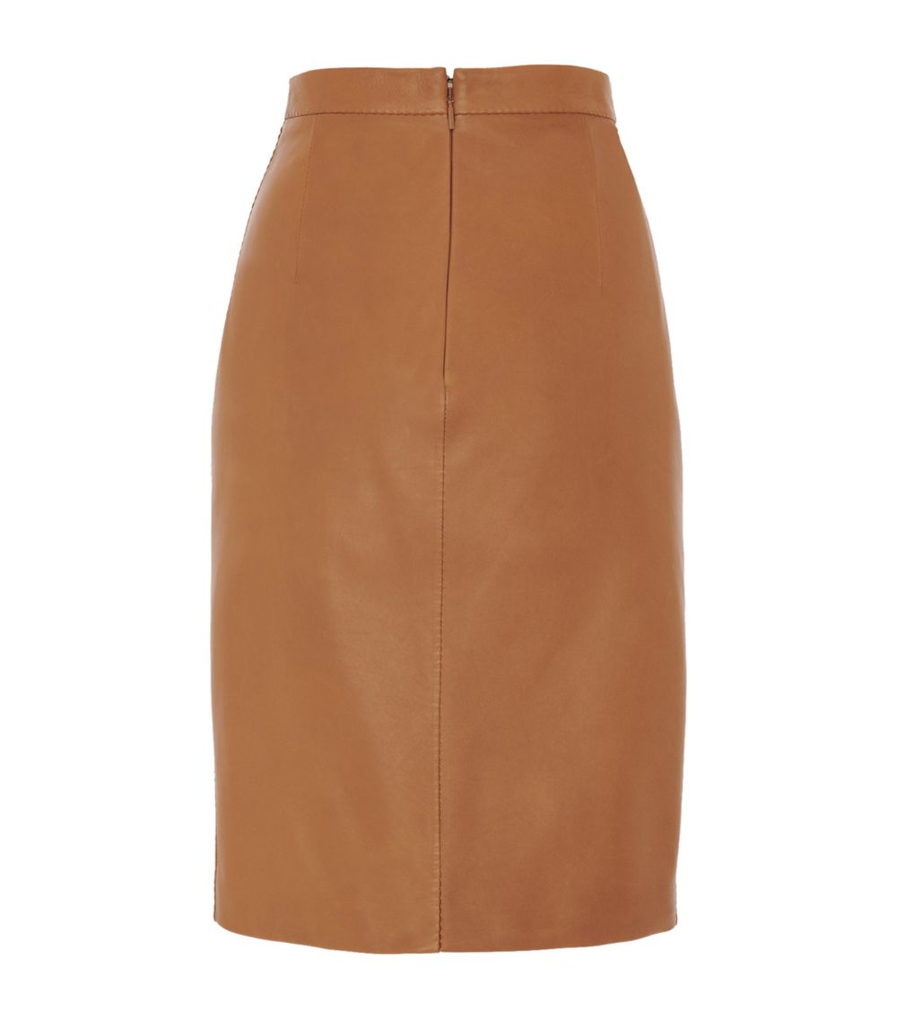 Saint Laurent Saint Laurent Lambskin Midi Skirt