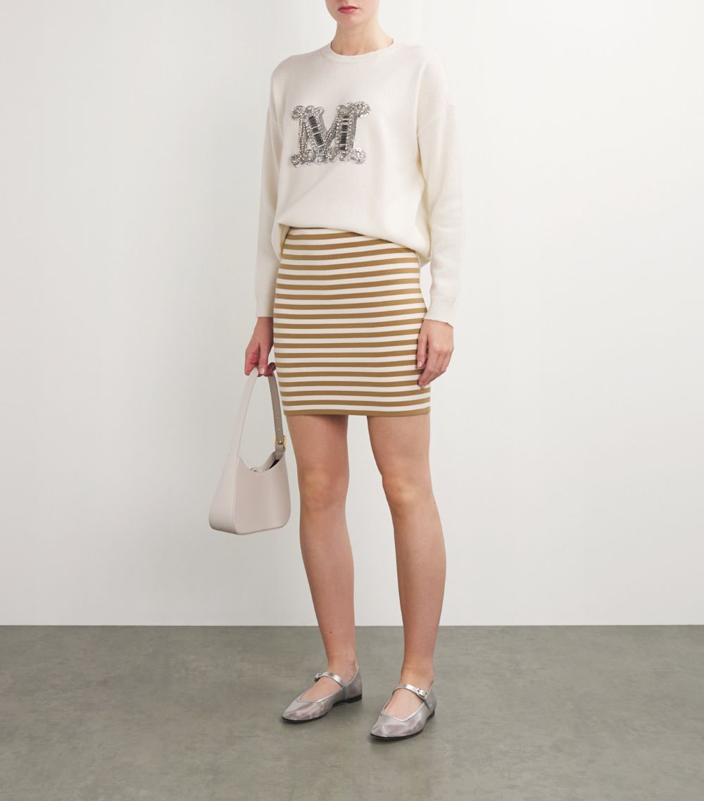 Max Mara Max Mara Knitted Striped Mini Skirt