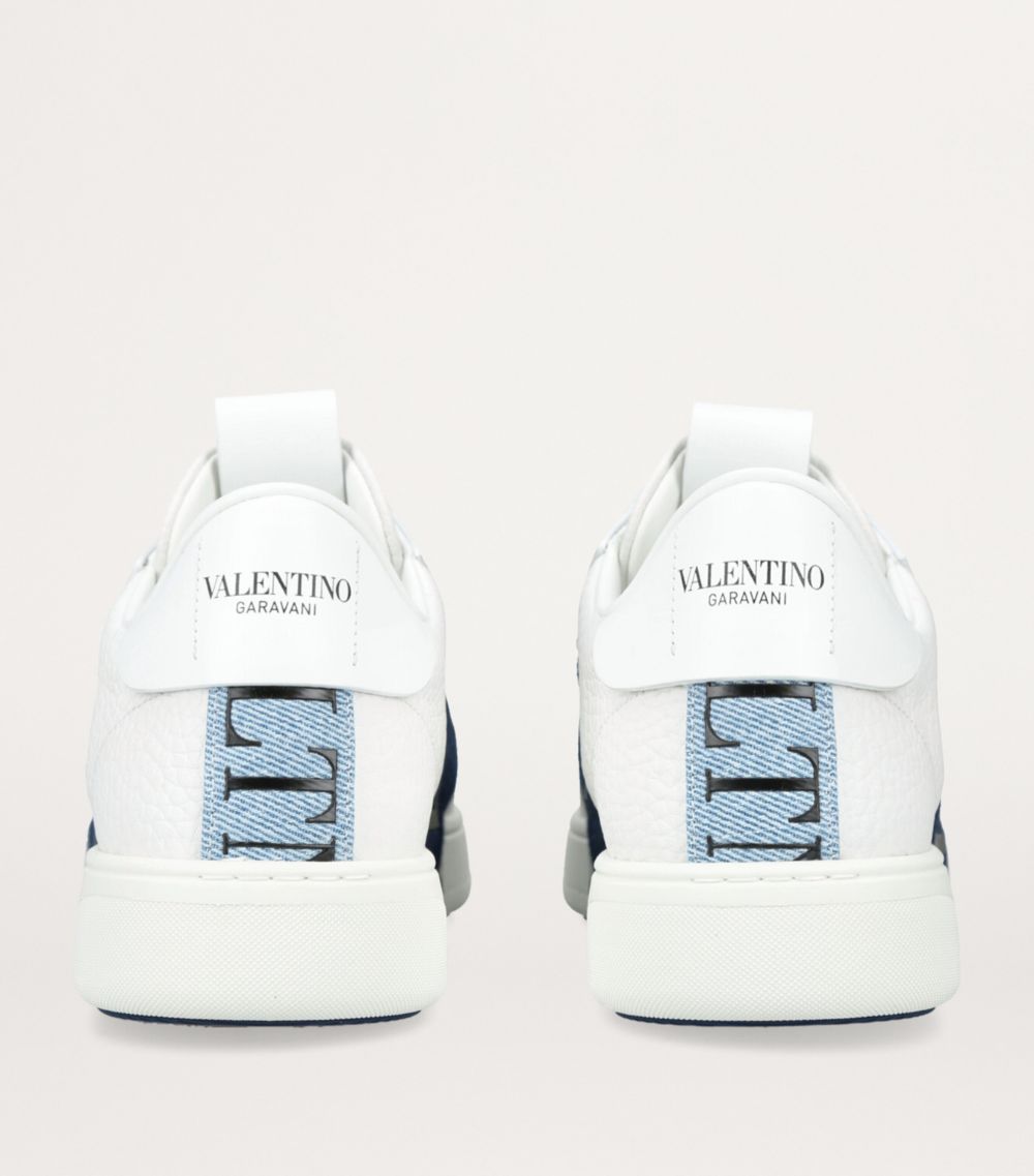 VALENTINO GARAVANI Valentino Garavani Calfskin-Denim Vl7N Low-Top Sneakers