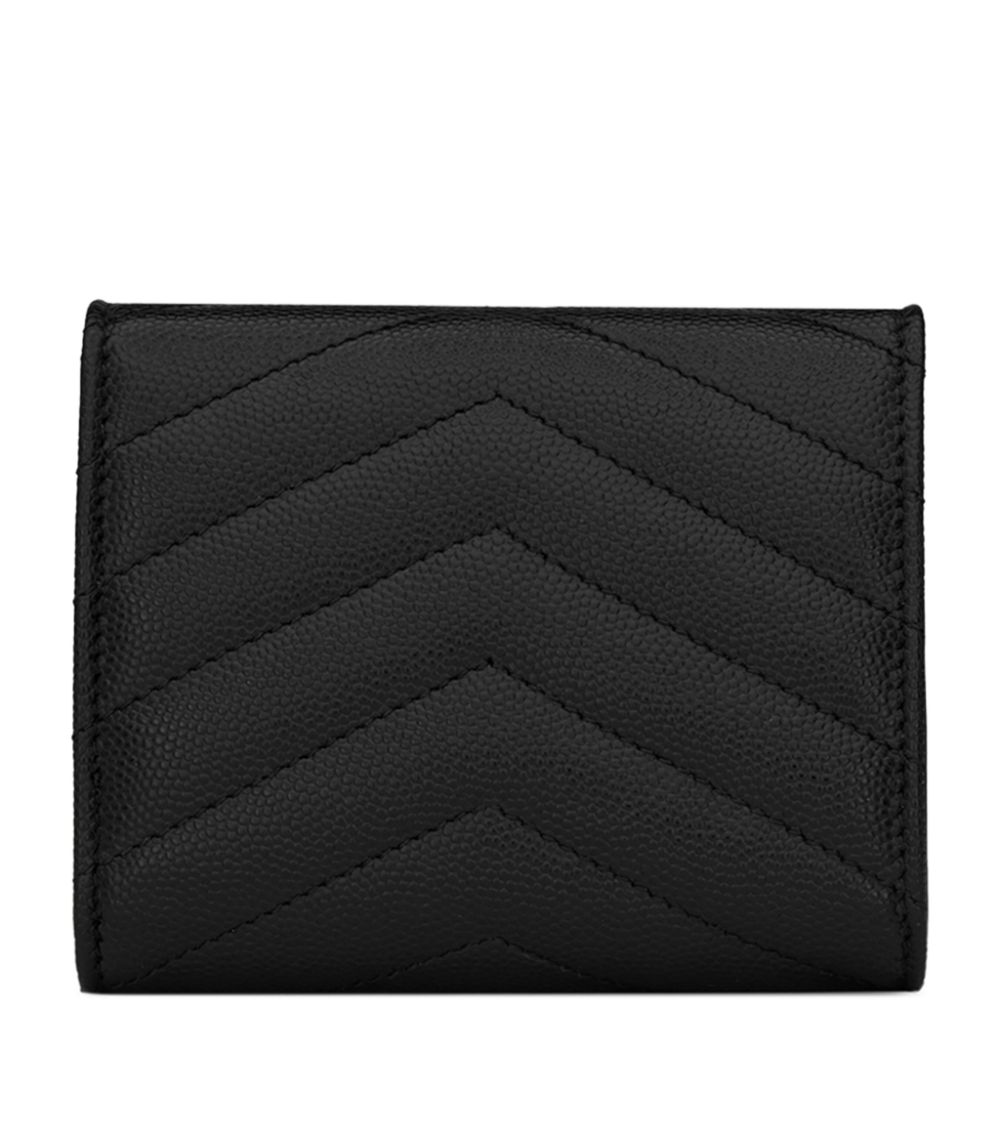 Saint Laurent Saint Laurent Leather Quilted Trifold Wallet