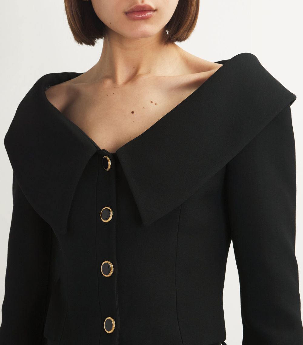 Alessandra Rich Alessandra Rich Wool Off-The-Shoulder Jacket