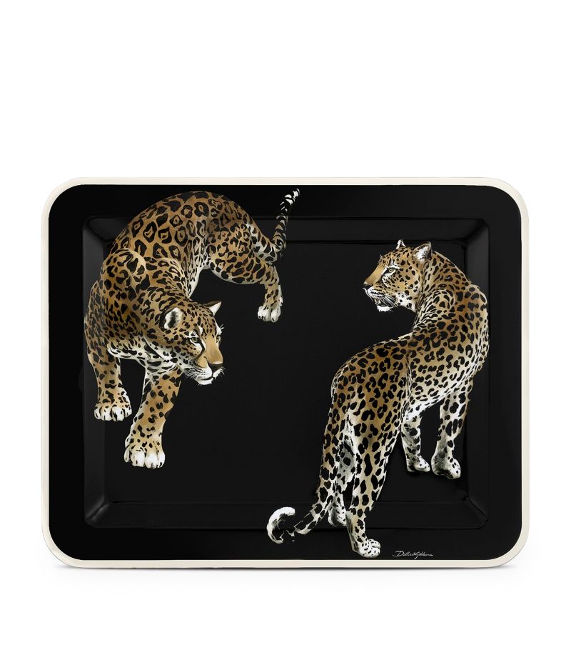  Dolce & Gabbana Casa Wooden Leopard Tray