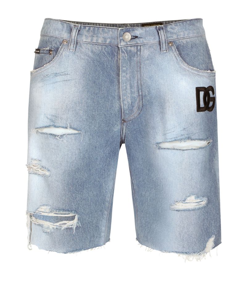 Dolce & Gabbana Dolce & Gabbana Distressed Denim Shorts