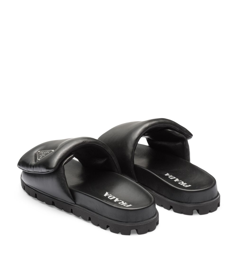 Prada Prada Padded Leather Slides