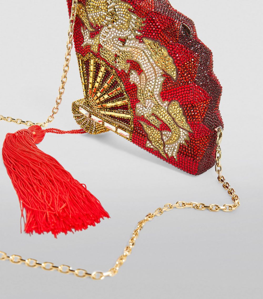 Judith Leiber Judith Leiber Embellished Dragon Fan Clutch