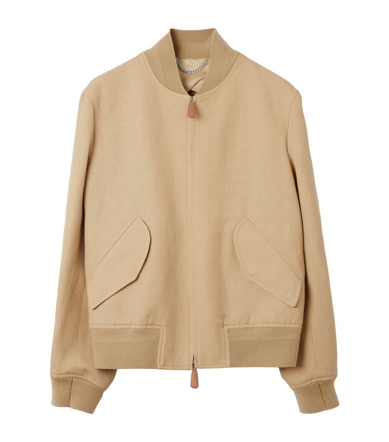 Burberry Burberry Wool-Ramie Harrington Jacket